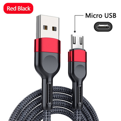 Γνήσιο καλώδιο micro usb Fast Charger 1/2/3M 3A Android Line Data For Samsung Galaxy S7 Xiaomi Redmi 9A 6 7A Note 5 6 Pro Huawei