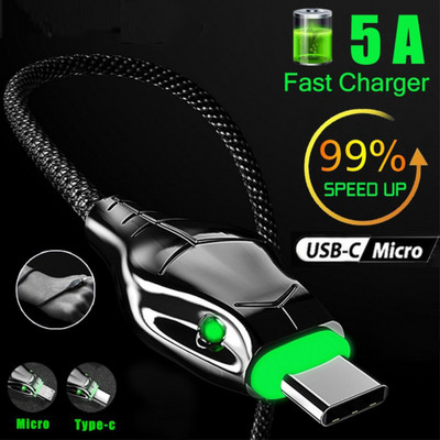 5A greito įkrovimo tipo C laidas, skirtas Huawei P40 P30 Pro turbo įkrovimo laidas, skirtas Xiaomi Redmi serijos USB C laidas, skirtas Samsung S20 S10