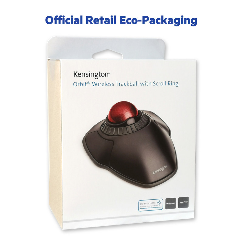 Kensington Original Orbit bežični miš s kuglicom 2,4 GHz + Bluetooth s prstenom za pomicanje za AutoCAD K70992/K70993