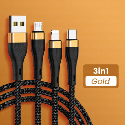 3 u 1 USB kabel 6A 100 W brzo punjenje za Huawei/Honor 3u1 2u1 mikro USB tip C kabel Kabel za punjenje Kabel za iPhone Samsung