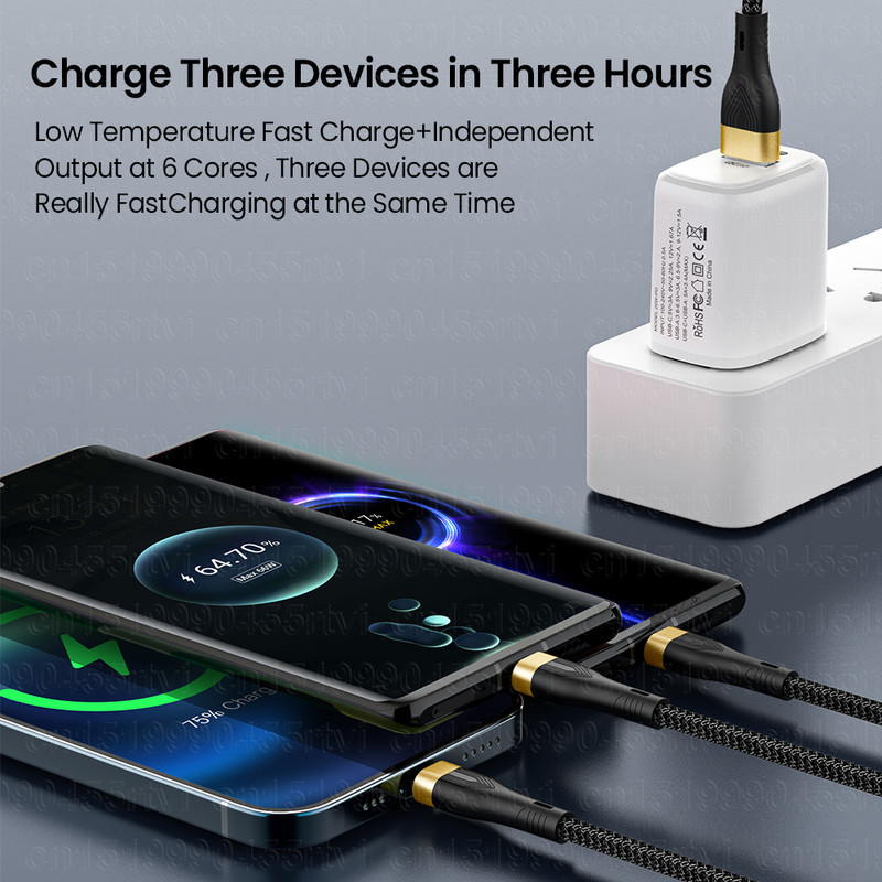 3 u 1 USB kabel 6A 100 W brzo punjenje za Huawei/Honor 3u1 2u1 mikro USB tip C kabel Kabel za punjenje Kabel za iPhone Samsung