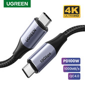 Καλώδιο Ugreen 5A USB C σε Type C για Macbook Pro PD100W USB 3.1 Gen 2 Fast Cable USB C για Samsung S9 Note 9 Quick Charge4.0 Cord