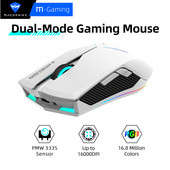 Machenike M7 bežični miš s dvostrukim načinom rada, žičani uredski miš za igranje, 16000 DPI, 95 g, programabilni punjivi miševi s RGB pozadinskim osvjetljenjem