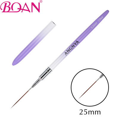 BQAN 1 db Kolinsky Nail Art Liner Festés Ecset Toll Manikűr Nail Art eszköz Gél polírozó toll Köröm Folyékony Púder Eszközök