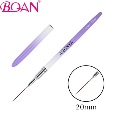 BQAN 1 db Kolinsky Nail Art Liner Festés Ecset Toll Manikűr Nail Art eszköz Gél polírozó toll Köröm Folyékony Púder Eszközök