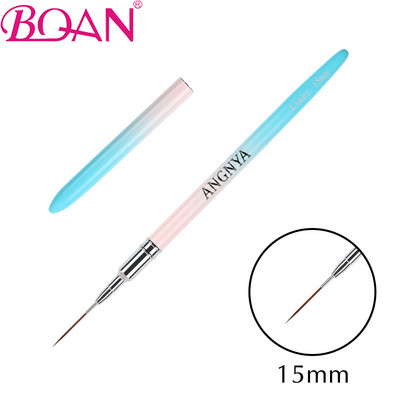 BQAN 1 db Kolinsky Nail Art Liner Festés Ecset Toll Manikűr Nail Art eszköz Gél polírozó toll Köröm Folyékony Púder Eszközök