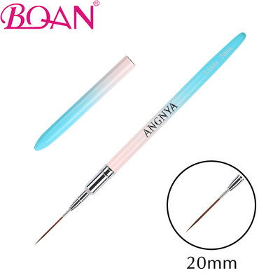BQAN 1 db Kolinsky Nail Art Liner Festés Ecset Toll Manikűr Nail Art eszköz Gél polírozó toll Köröm Folyékony Púder Eszközök