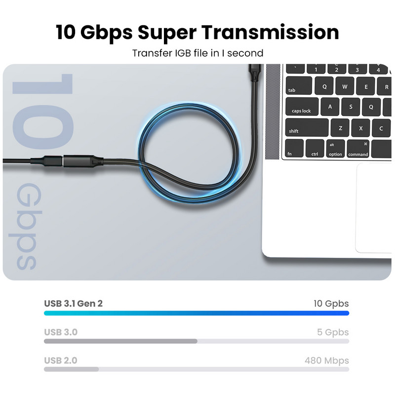 Καλώδιο επέκτασης HD 4K Type-C 100W PD 5A Κάμψη ορθής γωνίας 90 μοιρών 3,1C Τύπος C για φορητούς υπολογιστές Macbook SAMSUNG