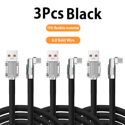 120 W 6A itin greito įkrovimo kabelis skysto silikono C tipo USB C laidas 1,2 m, skirtas Xiaomi Huawei Samsung USB Bold duomenų kabeliui