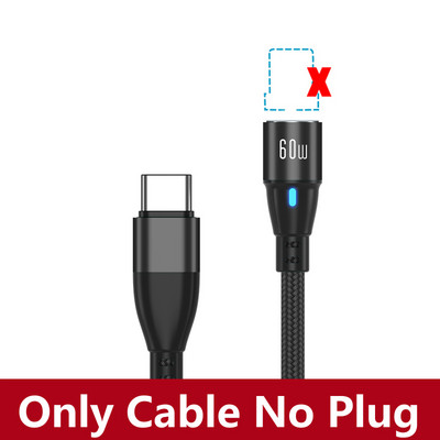 AUFU USB C σε USB Type C για Samsung PD 60W Μαγνητικό καλώδιο για MacBook iPad Pro Γρήγορη φόρτιση USB-C Καλώδιο δεδομένων Super Fast Charge