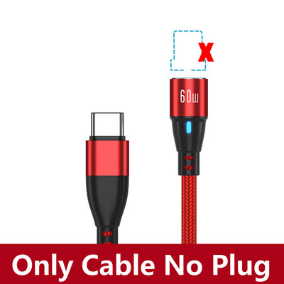 AUFU USB C σε USB Type C για Samsung PD 60W Μαγνητικό καλώδιο για MacBook iPad Pro Γρήγορη φόρτιση USB-C Καλώδιο δεδομένων Super Fast Charge