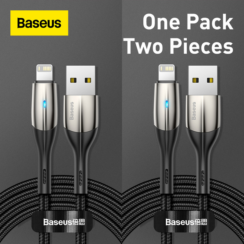 Baseus 2PCS 2.4A Καλώδιο USB για iphone 11 12 13 pro max Xs Xr X SE 8 mini Καλώδιο γρήγορης φόρτισης για iphone Καλώδιο δεδομένων φορτιστή USB