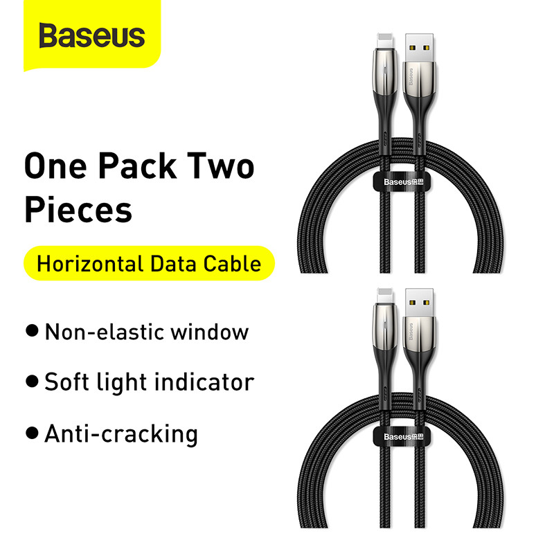 Baseus 2PCS 2.4A Καλώδιο USB για iphone 11 12 13 pro max Xs Xr X SE 8 mini Καλώδιο γρήγορης φόρτισης για iphone Καλώδιο δεδομένων φορτιστή USB