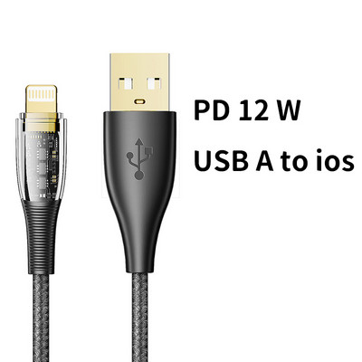 PD 100W skaitmeninio ekrano greito įkrovimo kabelis 5A USB C į USB C 20W Lightning laidas skirtas iPad MacBook Pro Air Samsung Galaxy iphone