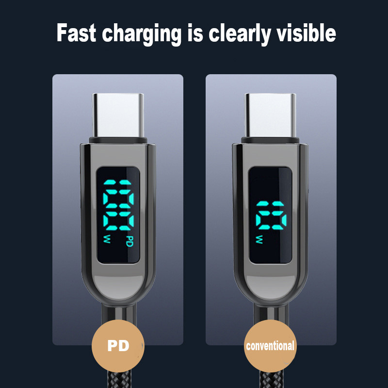 PD 100W skaitmeninio ekrano greito įkrovimo kabelis 5A USB C į USB C 20W Lightning laidas skirtas iPad MacBook Pro Air Samsung Galaxy iphone