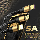 5A Γρήγορη φόρτιση 3 σε 1 Καλώδιο USB Multi Quick Charger Καλώδιο Micro USB Type C για iPhone Samsung Xiaomi Huawei Oneplus Realme