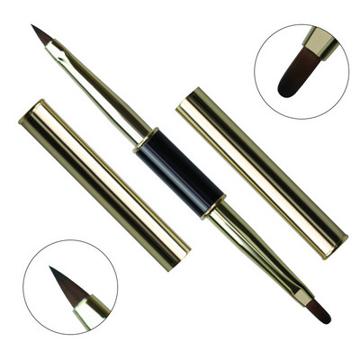 Dual End Nail Art Stripes Lines Liner DIY Festőecset Folyékony Púder Akril UV GEL Extension Builder Francia rajztoll