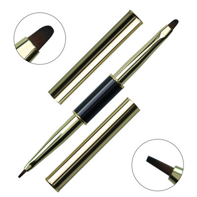 Dual End Nail Art Stripes Lines Liner DIY Festőecset Folyékony Púder Akril UV GEL Extension Builder Francia rajztoll