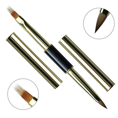 Dual End Nail Art Stripes Lines Liner DIY Festőecset Folyékony Púder Akril UV GEL Extension Builder Francia rajztoll