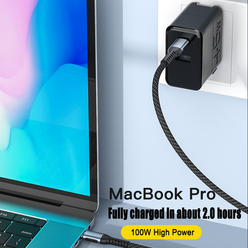 100w usb τύπου c σε usb c pd καλώδιο γρήγορης φόρτισης φορτιστής τύπου-c καλώδιο καλωδίου για macbook samsung xiaomi καλώδιο usbc 1m 2m