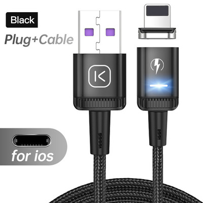 KUULAA Μαγνητικό καλώδιο Micro USB Τύπου C Καλώδιο γρήγορης φόρτισης για iPhone 12 11 Pro XS Max XR X 8 7 Φορτιστής Καλώδιο MicroUSB USB C