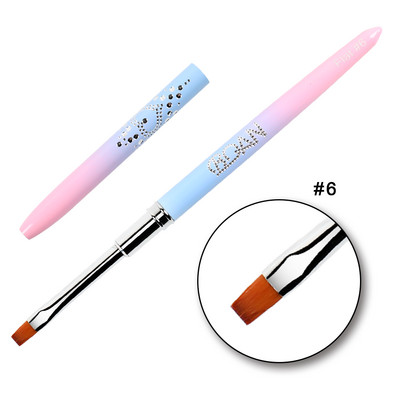 BQAN Perie pentru unghii Plată 2#4#6#8# Perie pentru pictură DIY Design Perie pentru arta unghiilor Strass Gel acrilic UV Sfaturi pentru ocul Instrumente de desen 3D