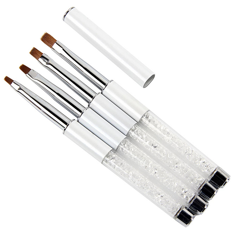 BQAN Perie pentru unghii Plată 2#4#6#8# Perie pentru pictură DIY Design Perie pentru arta unghiilor Strass Gel acrilic UV Sfaturi pentru ocul Instrumente de desen 3D