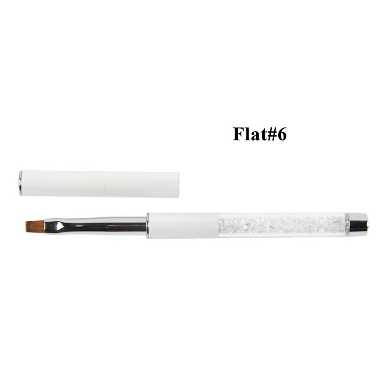 BQAN Perie pentru unghii Plată 2#4#6#8# Perie pentru pictură DIY Design Perie pentru arta unghiilor Strass Gel acrilic UV Sfaturi pentru ocul Instrumente de desen 3D