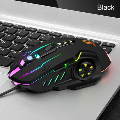 3600 dpi USB vezetékes játék egér 6 gombos háttérvilágítású e-sport egerek 6D színes LED fényben világító egér laptop PC számítógépes játékosokhoz