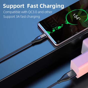 AUFU 6 в 1 60W PD кабел за бързо зареждане USB C към тип C Микромагнитни кабели за данни за iPhone Кабел за зареждане за лаптоп Macbook