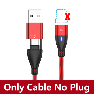 AUFU 6 az 1-ben 60 W-os PD gyorstöltő kábel USB C - C típusú mikromágneses adatkábel iPhone töltőkábel Macbook laptophoz
