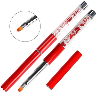 BQAN nagų šepetėlis Nagų dailė UV gelio lako dažymo šepetėlis, dydis 4#6#8#10# Ovali nailono galvutė juoda medinė rankena, manikiūro "pasidaryk pats" įrankis