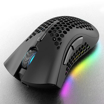 BM600 Акумулаторна USB 2.4G безжична RGB светлина Honeycomb игрална мишка Настолен компютър Компютри Преносими компютри Лаптоп Мишки Mause Gamer Cute