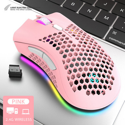 BM600 įkraunamas USB 2.4G belaidis RGB korinis korinis žaidimų pelė Stalinis kompiuteris kompiuteris Nešiojamasis kompiuteris Nešiojamasis kompiuteris Pelės Mause Gamer Mielas
