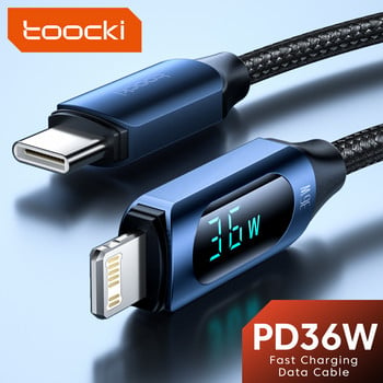 Toocki 36W USB Type C кабел за iphone 14 12 13 Pro Max 6 7 8 Plus Xs Xr iPad MacBook PD Зарядно устройство за бързо зареждане Lightning Wire кабел