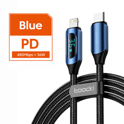Toocki 36W USB Type C kábel iphone 14 12 13 Pro Max 6 7 8 Plus Xs Xr iPad MacBook PD gyorstöltő töltő villámkábelhez