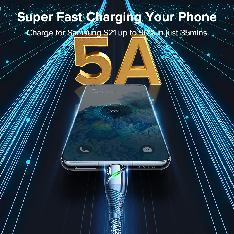 QOOVI 3M 100W USB C σε USB Type C Καλώδιο για Macbook Laptop PD USB-C Φορτιστής Γρήγορη φόρτιση για Xiaomi Huawei Samsung Καλώδιο φόρτισης