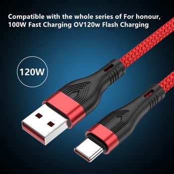 6A 2m Καλώδιο USB Type C Micro USB Γρήγορη φόρτιση Κινητό τηλέφωνο Android Charger Type-C Καλώδιο δεδομένων για Huawei P40 Mate 30 Xiaomi Redmi