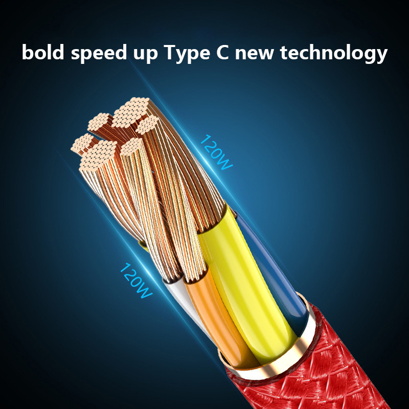 6A 2m USB Type C laidas Micro USB greito įkrovimo mobiliojo telefono Android įkroviklio Type-C duomenų laidas skirtas Huawei P40 Mate 30 Xiaomi Redmi