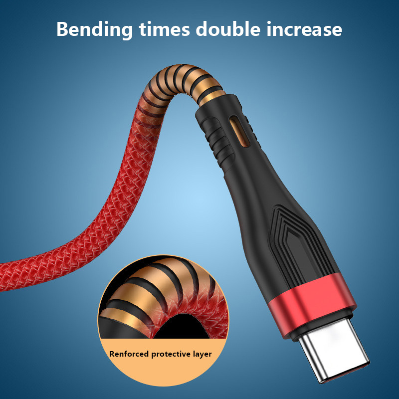 6A 2m USB Type C laidas Micro USB greito įkrovimo mobiliojo telefono Android įkroviklio Type-C duomenų laidas skirtas Huawei P40 Mate 30 Xiaomi Redmi