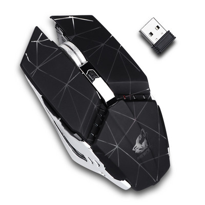 Belaidė žaidimų pelė Įkraunama 2,4 G belaidė tyli LED USB optinė ergonominė žaidimų pelė naršymo pelė nešiojamam kompiuteriui / asmeniniam kompiuteriui