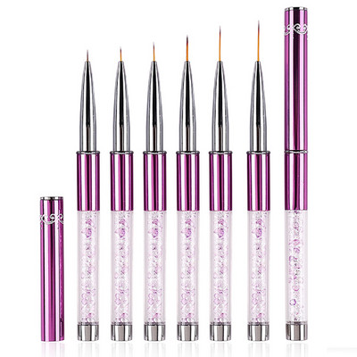 Nail Art Rhinestone Akril Liner Kist Francuske linije Pruge Cvjetna rešetka Olovka za crtanje Alati za manikuru