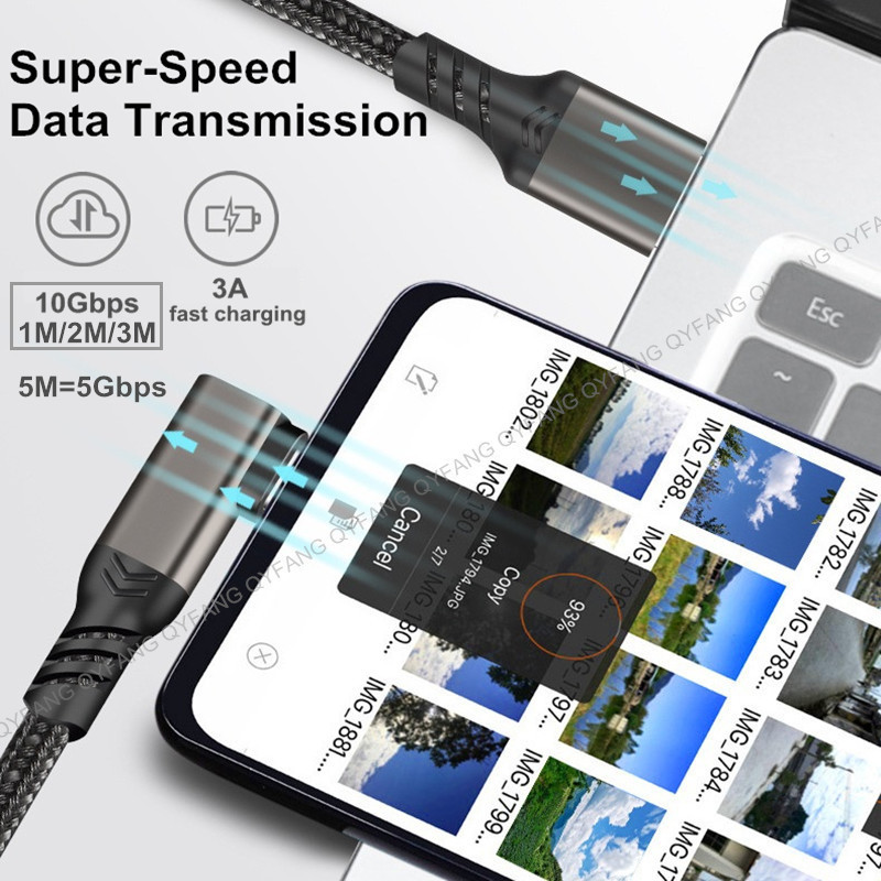 USB A σε USB C 10Gbps 5m Καλώδιο 3A USB3.2 Gen1 Fast Charge for Oculus Quest 1/2 Link VR Headset Transfer Data Accessorie USB-A VR
