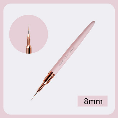 Eval Nail Art Brushes Nailono plaukų Nagų šepetėlis Akrilo įdėklų šepetėlis Nagų dažymui Šepečiai UV gelio dažymo rašiklis manikiūro įrankis