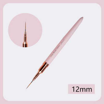 Eval Nail Art Brushes Nailono plaukų Nagų šepetėlis Akrilo įdėklų šepetėlis Nagų dažymui Šepečiai UV gelio dažymo rašiklis manikiūro įrankis