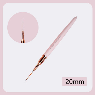 Eval Nail Art Brushes Nailono plaukų Nagų šepetėlis Akrilo įdėklų šepetėlis Nagų dažymui Šepečiai UV gelio dažymo rašiklis manikiūro įrankis