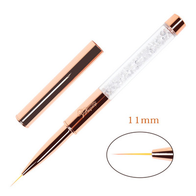 ANGNYA Single Nail Art UV gelio lako dažų šepetėlis, dydis 4#6#8#10# Ovali nailono galvutė juoda metalinė rankena manikiūro nagų dailės įrankiai A035