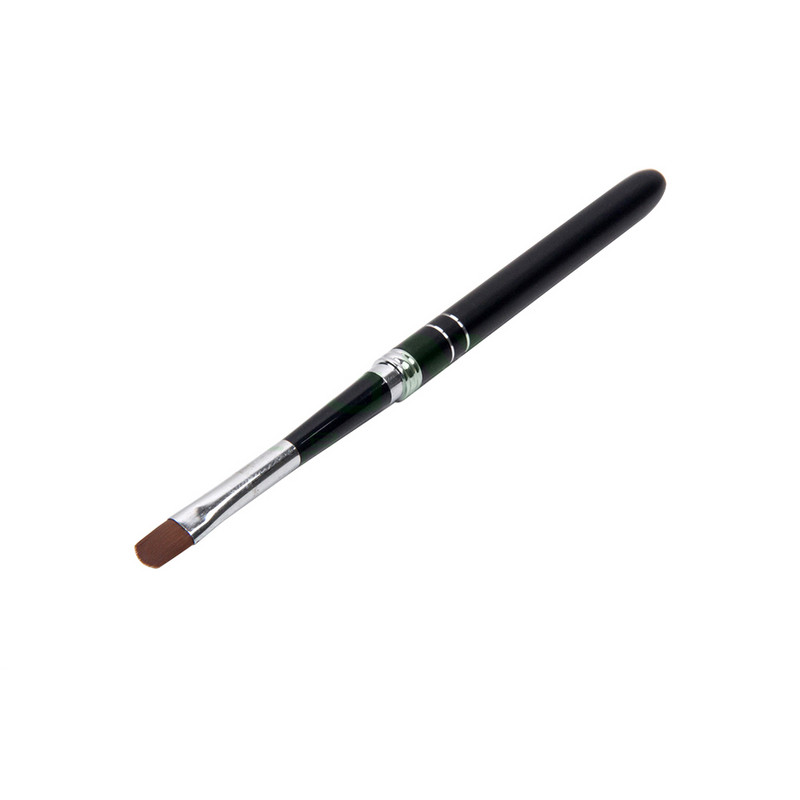 ANGNYA Single Nail Art UV gelio lako dažų šepetėlis, dydis 4#6#8#10# Ovali nailono galvutė juoda metalinė rankena manikiūro nagų dailės įrankiai A035