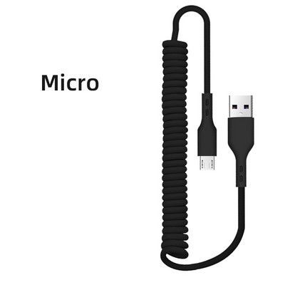 Καλώδιο γρήγορης φόρτισης USB Type C 66W για Xiaomi Poco Spring Micro USB Wire Fast Charge Ανασυρόμενο καλώδιο φόρτισης τηλεφώνου