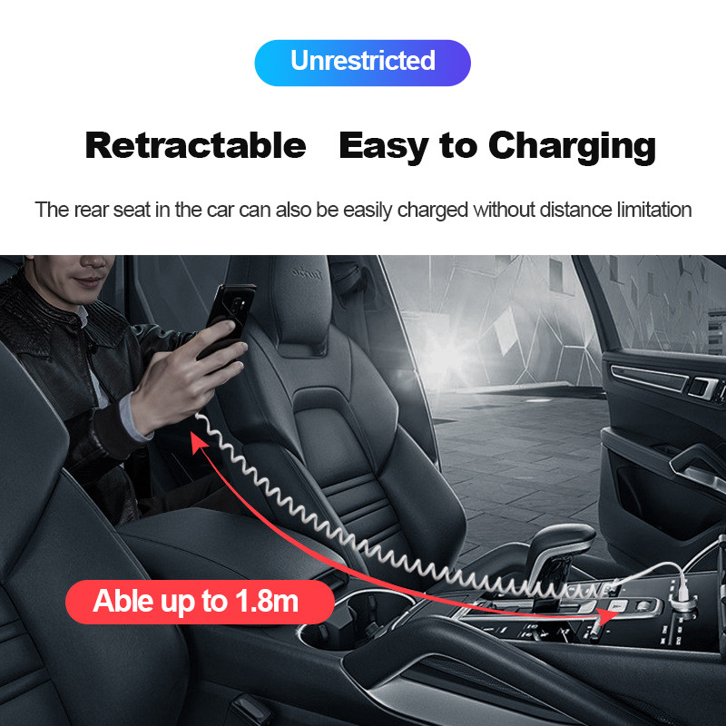 Καλώδιο γρήγορης φόρτισης USB Type C 66W για Xiaomi Poco Spring Micro USB Wire Fast Charge Ανασυρόμενο καλώδιο φόρτισης τηλεφώνου